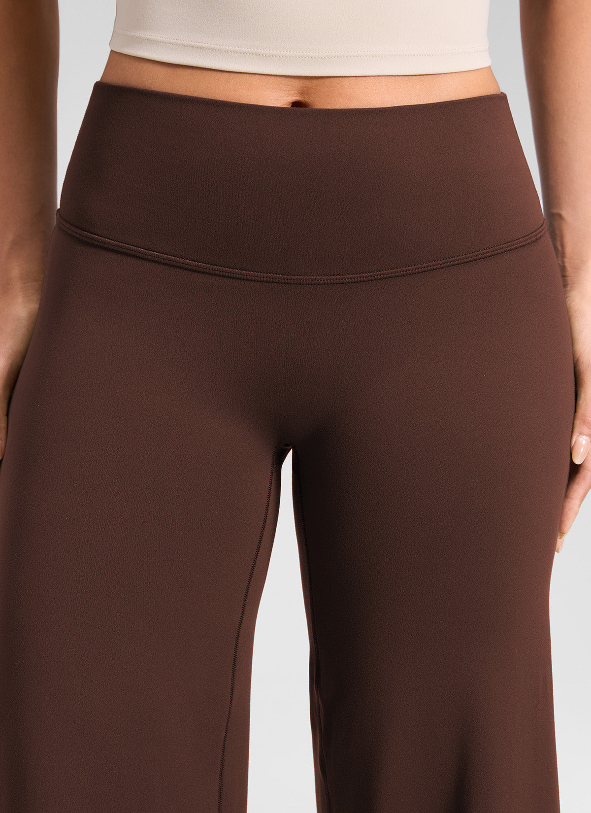 CRZ YOGA Women's Softretch Workout No Front Seam Wide Leg Pant 30