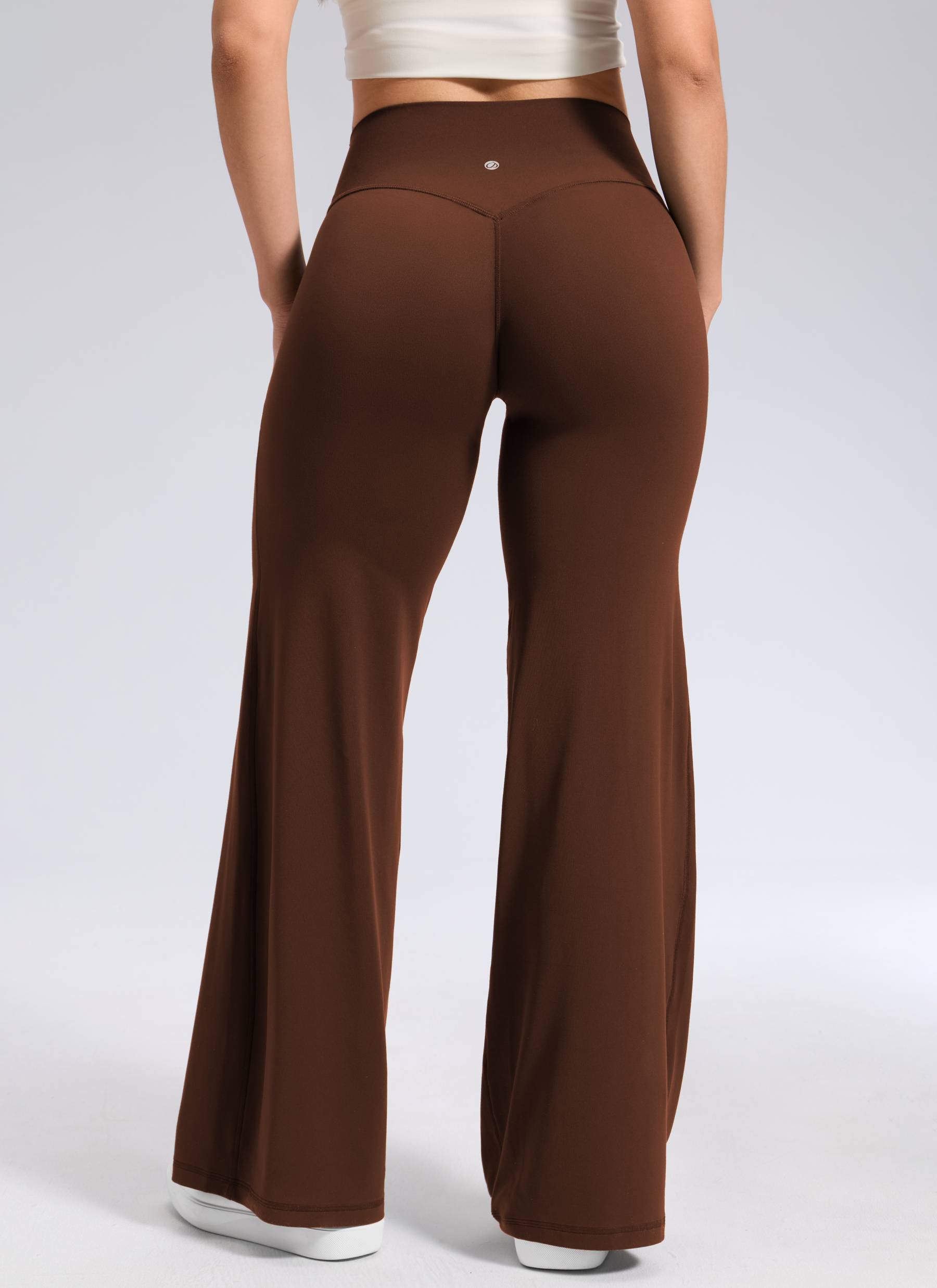 CRZ YOGA Women's Softretch Workout No Front Seam Wide Leg Pant 30