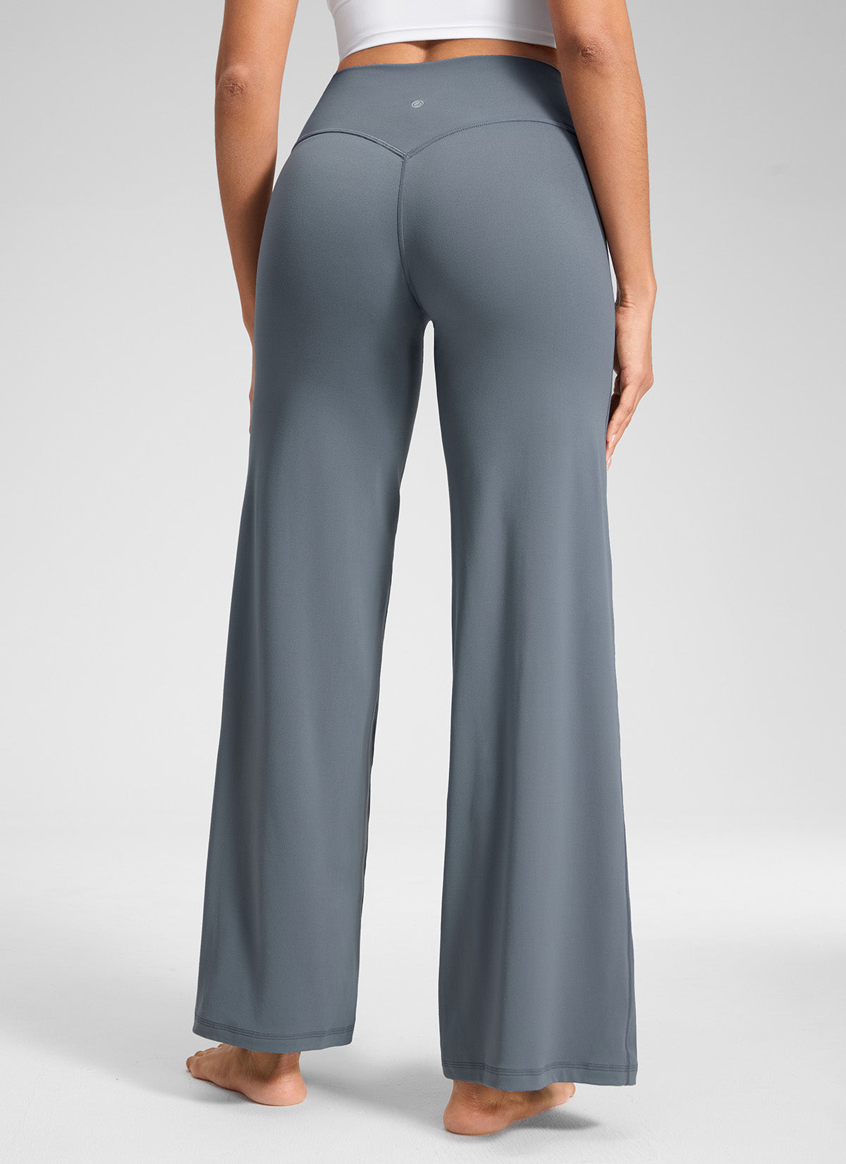 CRZ YOGA Women's Softretch Workout No Front Seam Wide Leg Pant 30