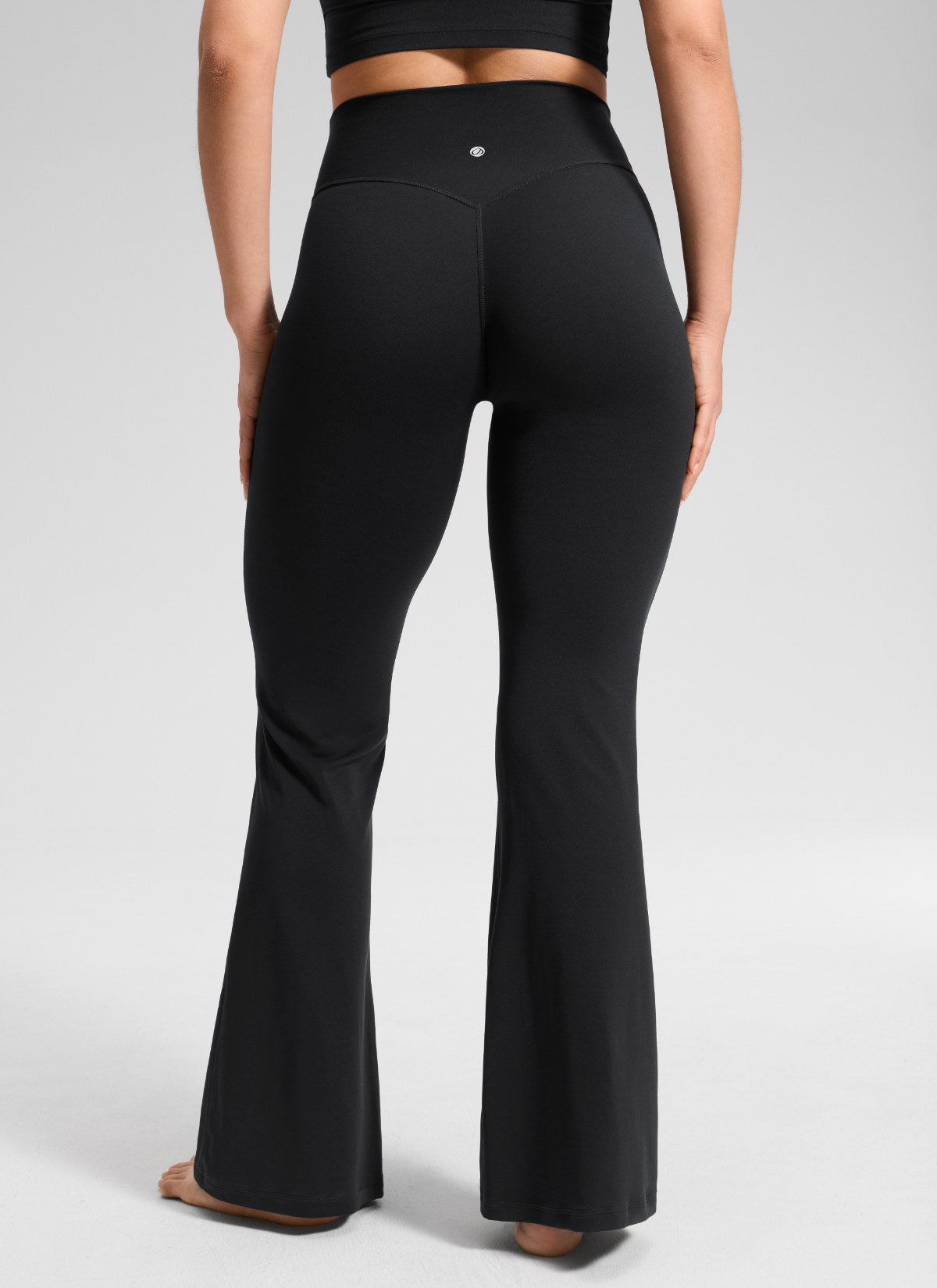 CRZ YOGA Women's Softretch High Rise No Front Seam Flare Legging 33