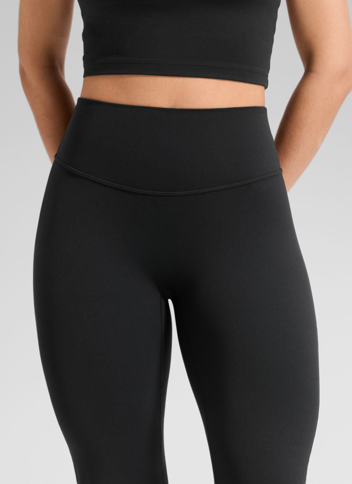 CRZ YOGA Women's Softretch High Rise No Front Seam Flare Legging 33