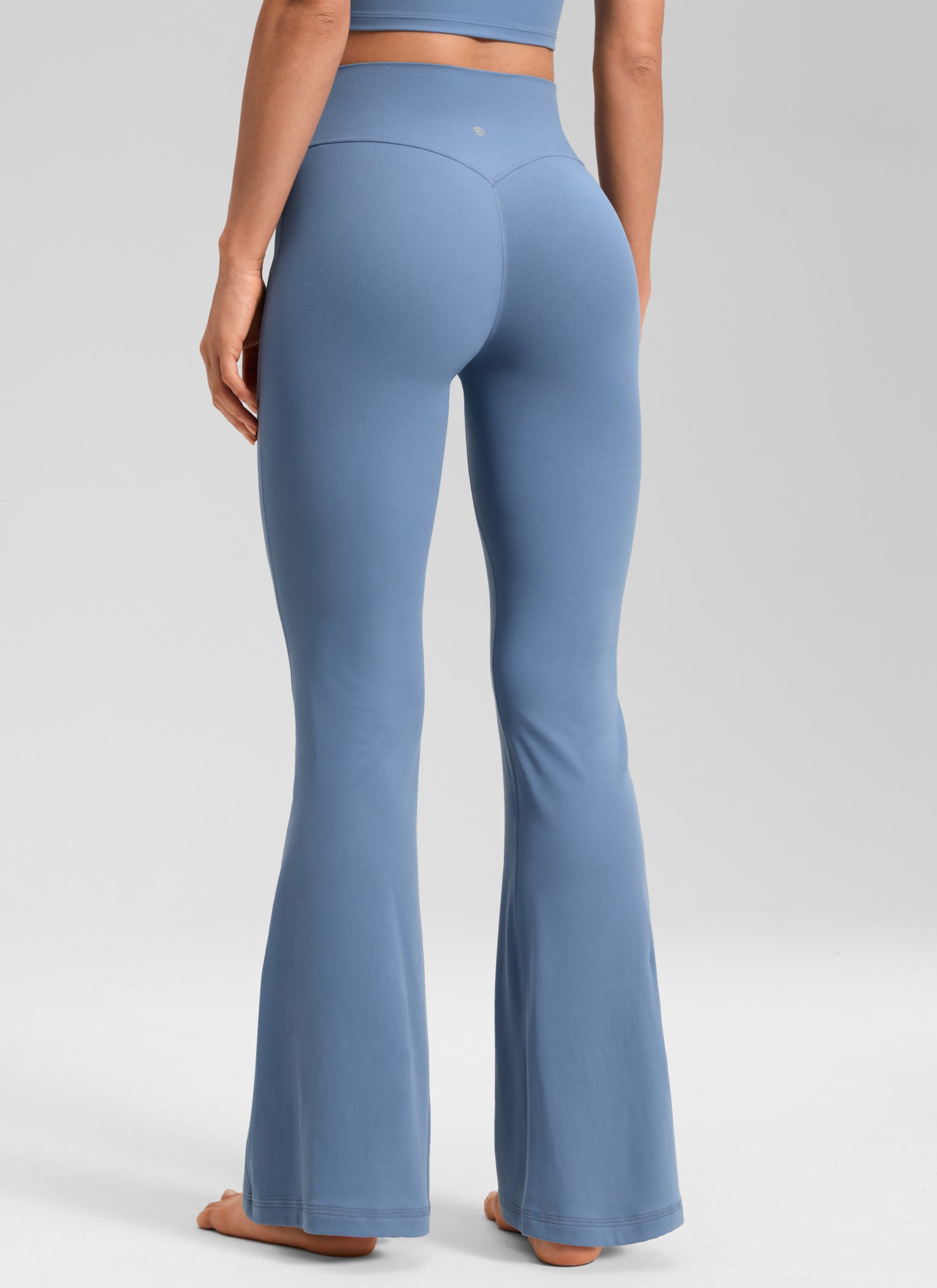 CRZ YOGA Women's Softretch High Rise No Front Seam Flare Legging 31