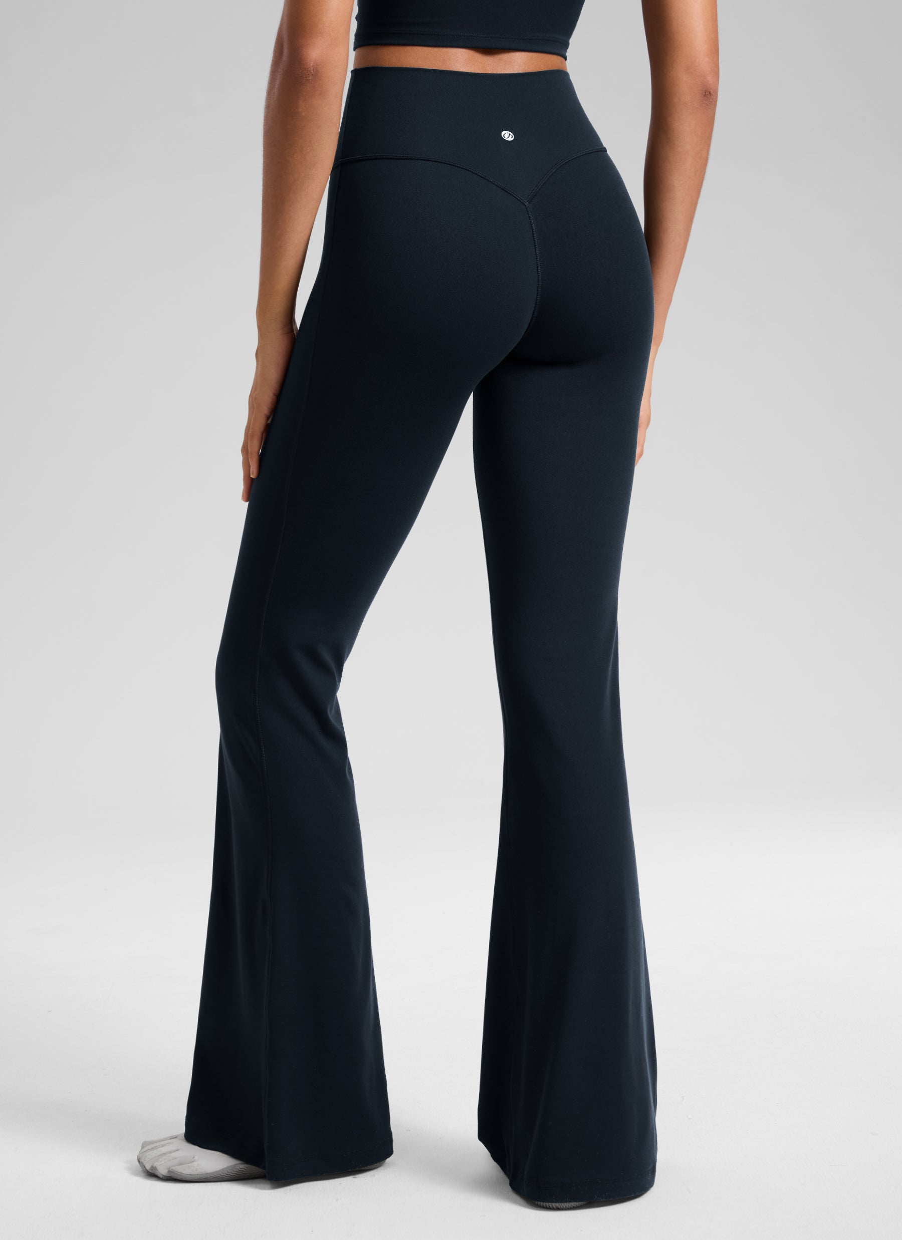 CRZ YOGA Women's Softretch High Rise No Front Seam Flare Legging 29