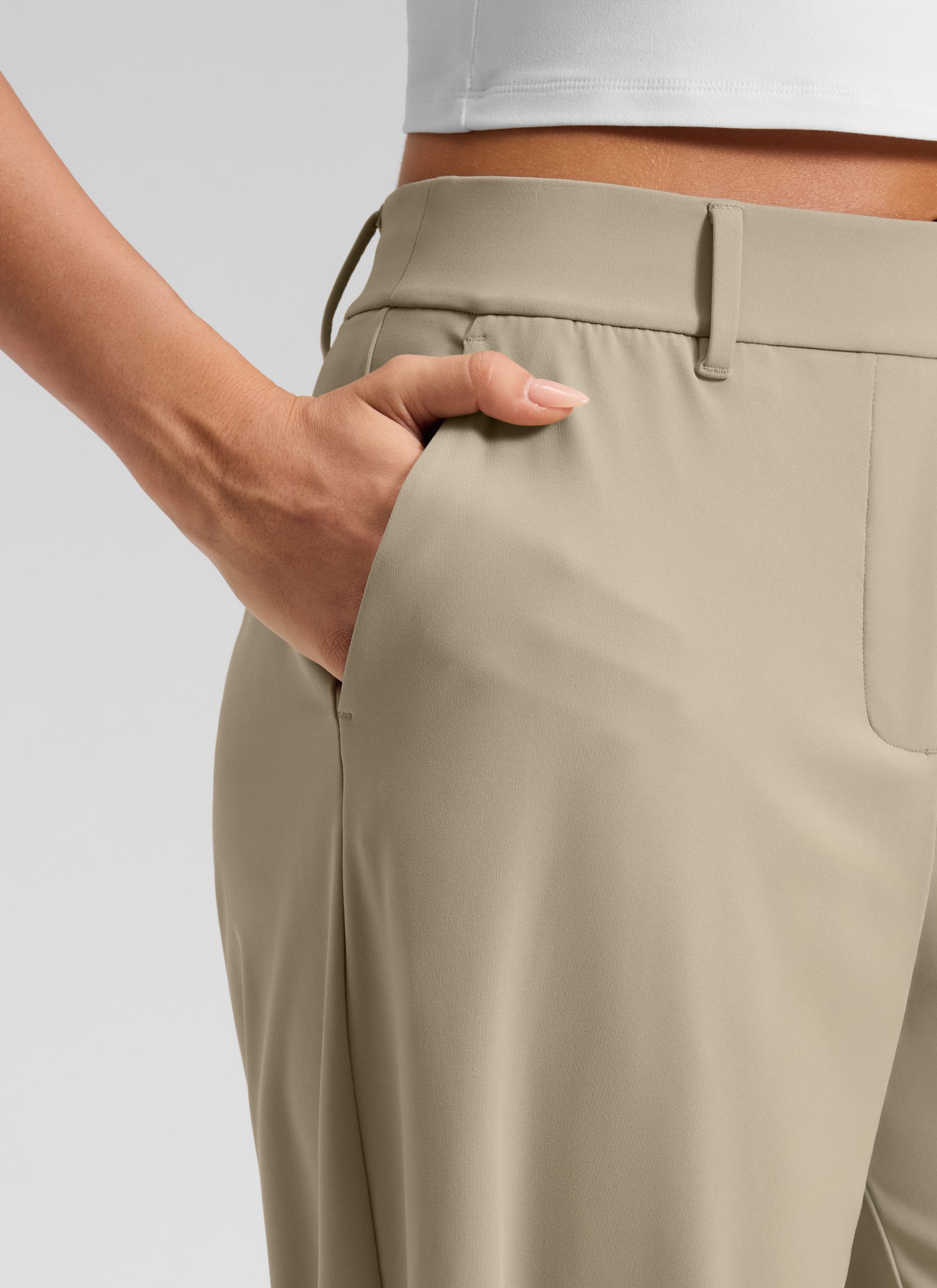 CRZ YOGA Women's Walk the City Casual Pocket Straight Leg Pant 30