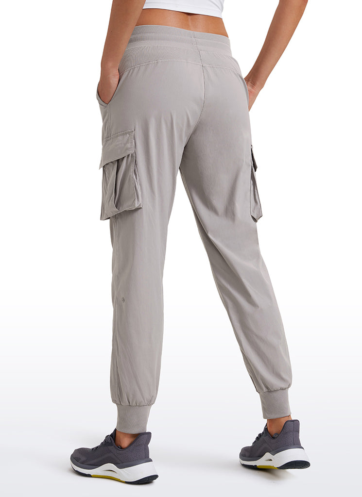 CRZ YOGA Women's Lightweight Running Classic Fit Ruched Joggers 28.5'' Ink Gray