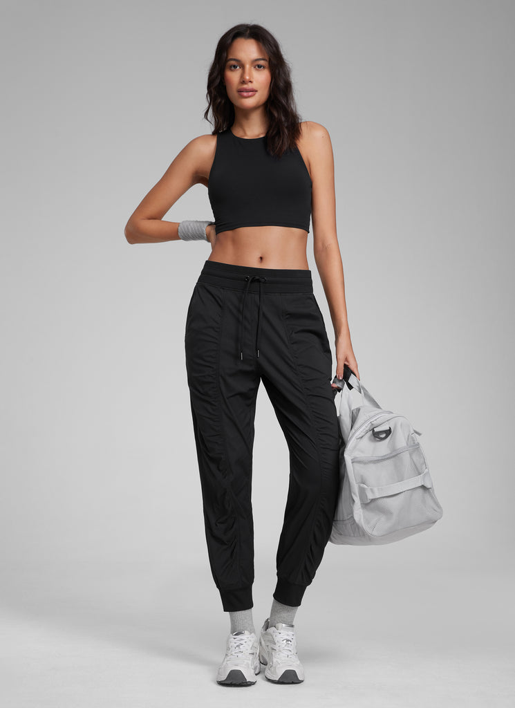 CRZ YOGA Women Lightweight Workout Joggers 26" with Pockets Black