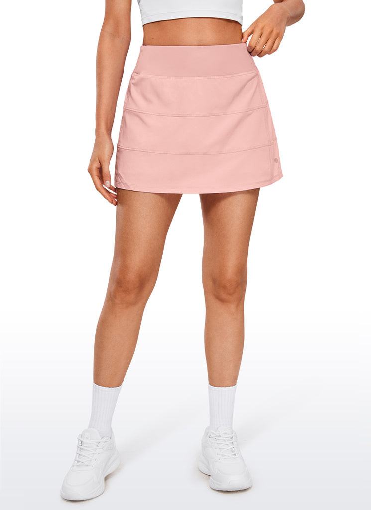 CRZ YOGA Women's Tennis Skort Feathery-Fit High Rise Tennis Skirt 14'' Sparkle Blue