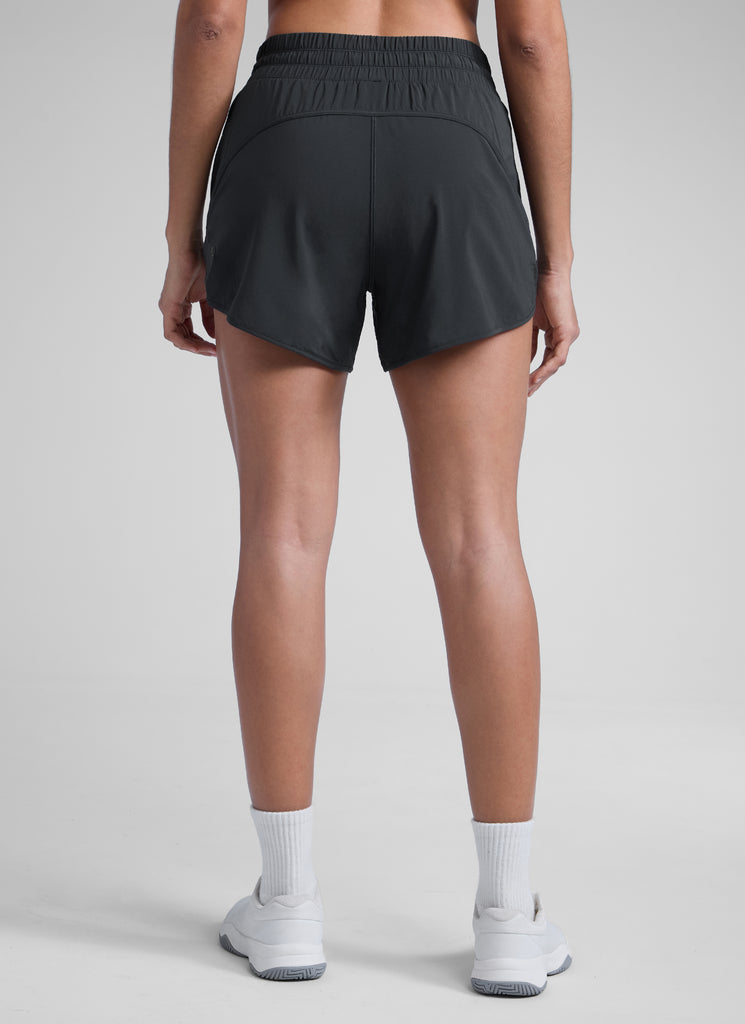 CRZ YOGA Women's Running Mid Rise Feathery-Fit Mesh Liner Shorts 5'' Stelindigo