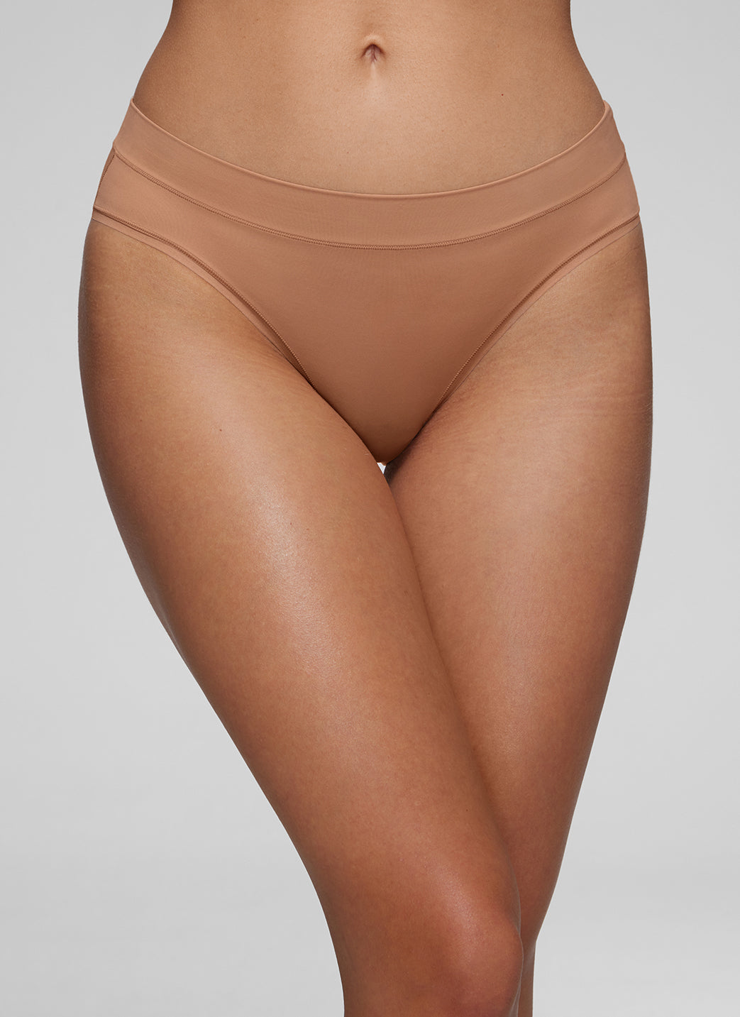 CRZ YOGA Softhold Women High Rise Breathable Bikini Underwear Pack Gravel 3pack