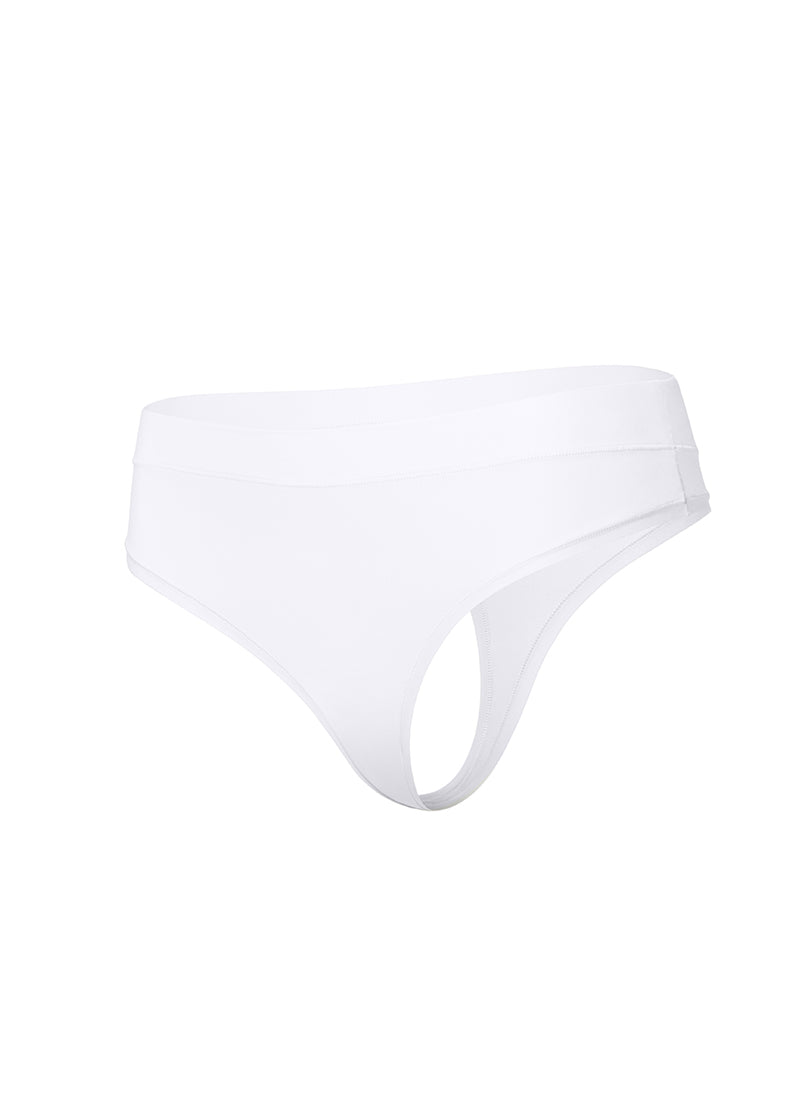 CRZ YOGA Women Softhold High Rise Thongs Ladies Underwear 3 Pack Grey White Pink