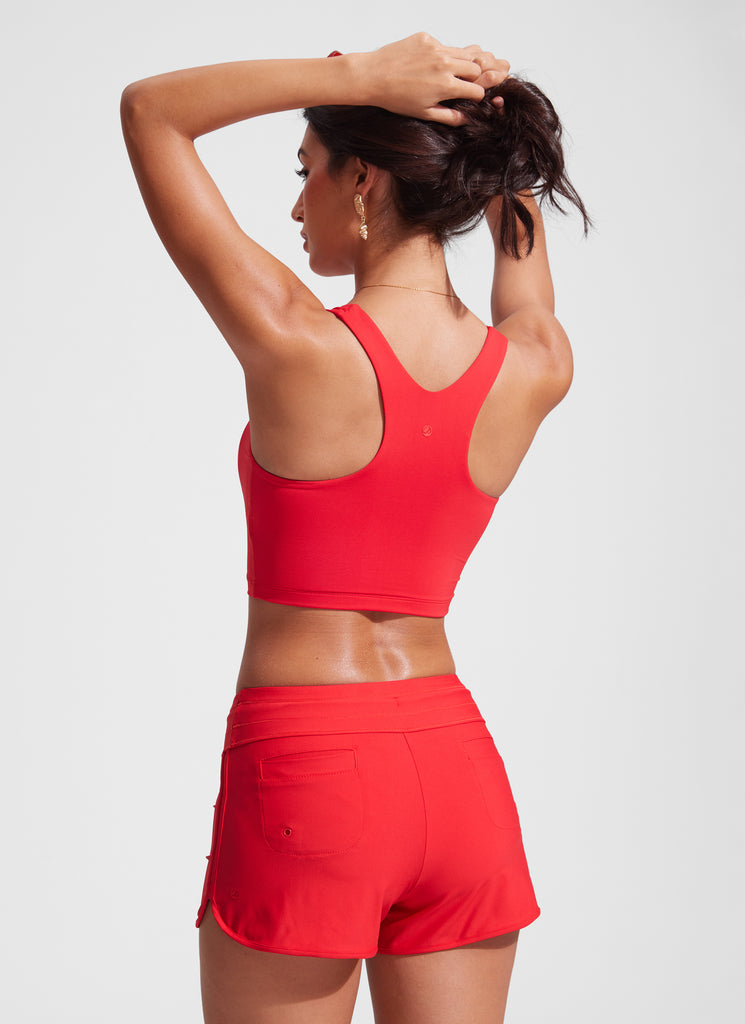 CRZ YOGA Women's Swimwear Tops Sunshine Bikini Top Racerback Vita Pink