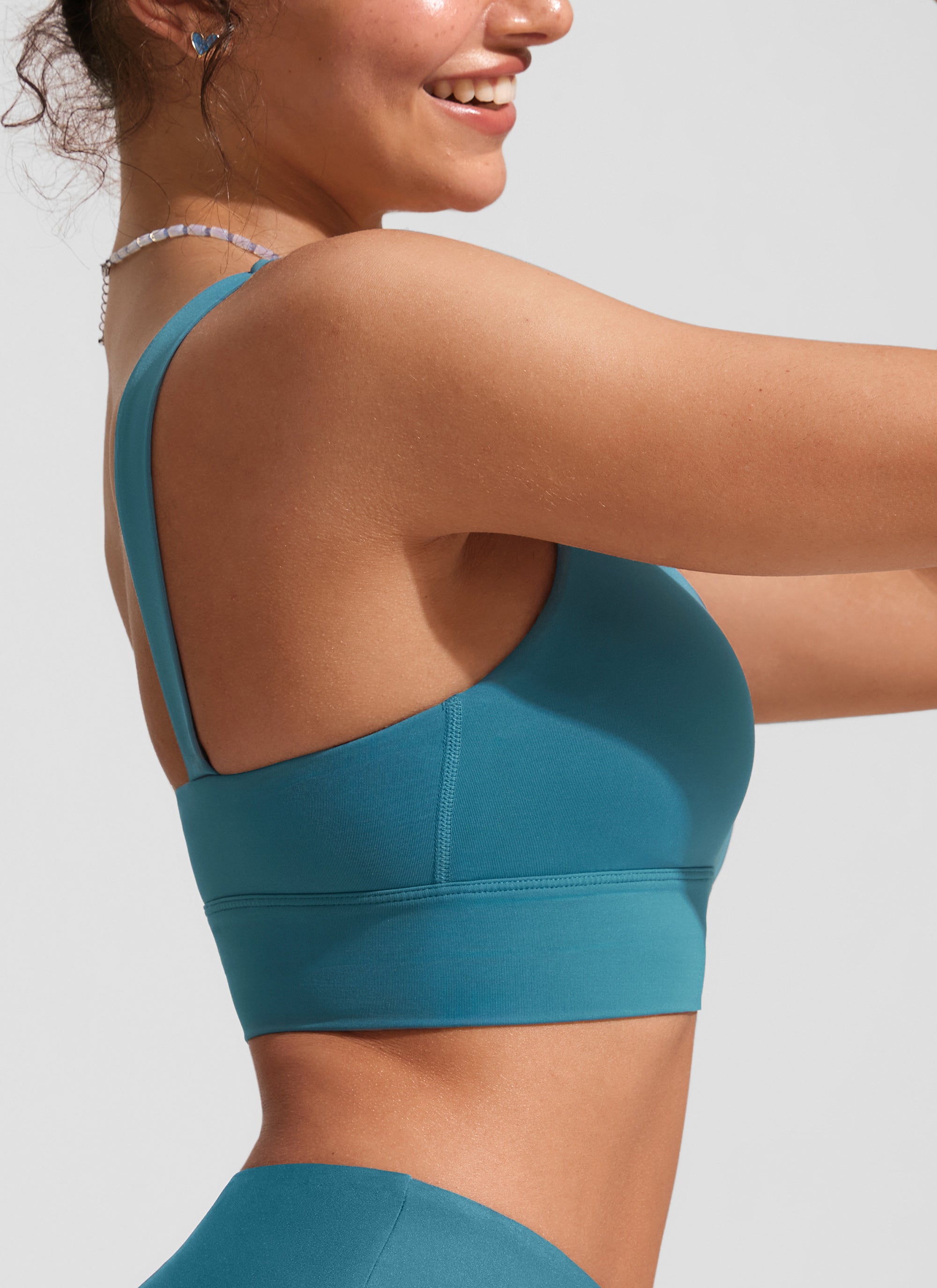 CRZ YOGA Women's Swimwear Tops Supportive Modest Swimsuit Bikini High Visibility Yellow