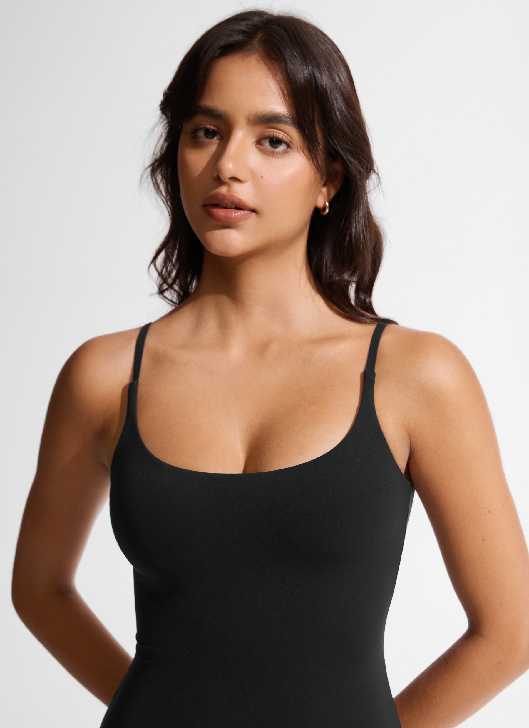 CRZ YOGA Women's Swimwear Nexfeel Scoop Neck U Back One Piece Swimsuit Black