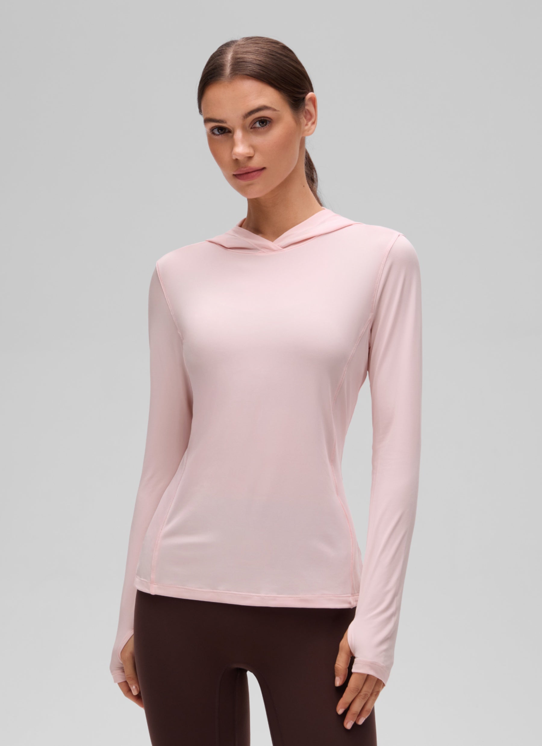 CRZ YOGA Women's UPF 50+ Long Sleeve Sun Hoodie Strawberry Pink