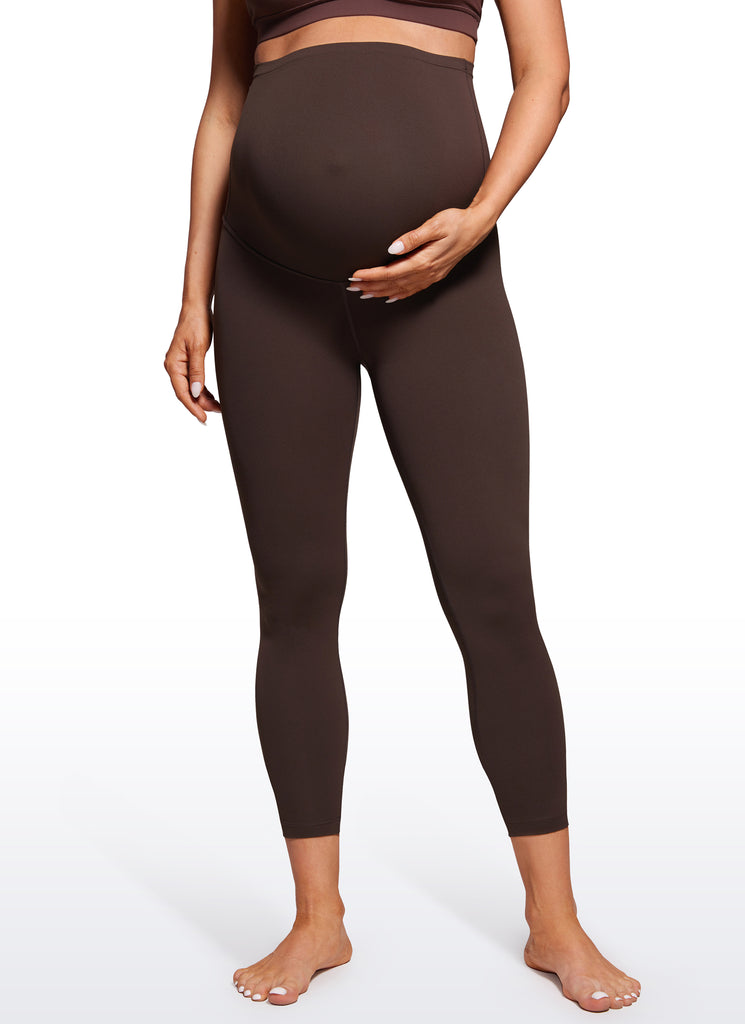 CRZ YOGA Women's Maternity Leggings Super High Rise Butterluxe 23'' Olive Green