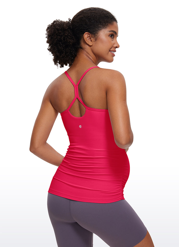 CRZ YOGA Women's Butterluxe Maternity Tank Top Yoga Shirts Viva Magenta