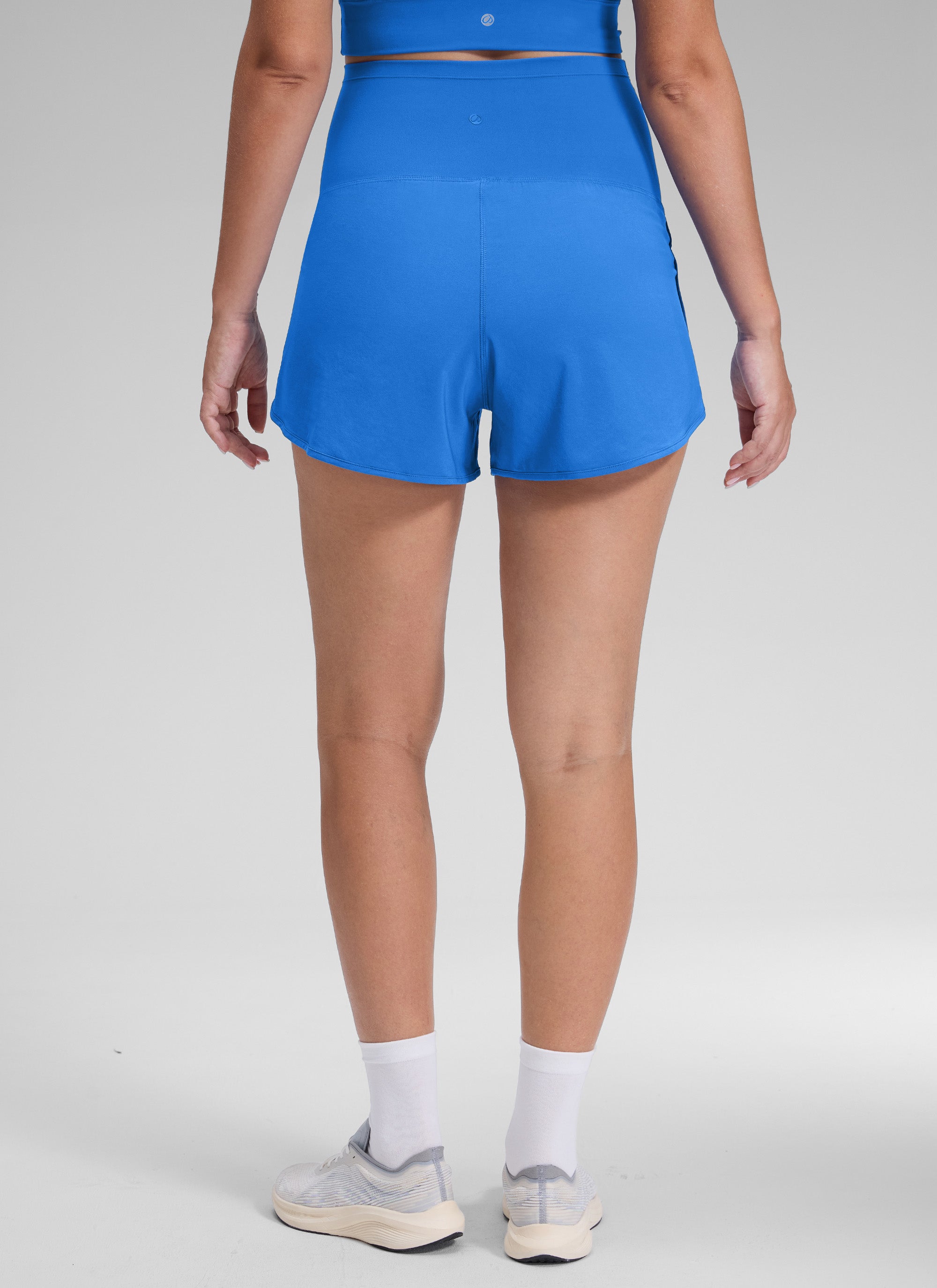 CRZ YOGA Women's Feathery-Fit Soft Maternity High Waisted Shortrs Sparkle Blue