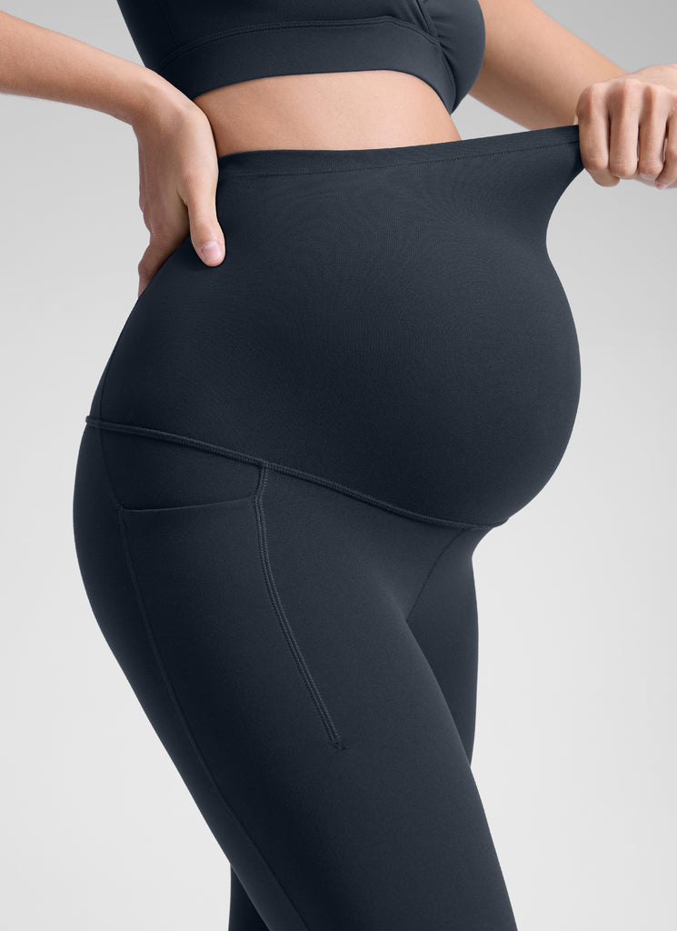 CRZ YOGA Women's Yoga High Rise Butterluxe Maternity Legging 25" True Navy