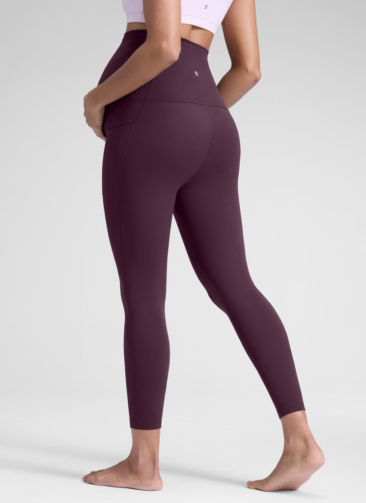 CRZ YOGA Women's Yoga High Rise Butterluxe Maternity Legging 25" Deep Purple