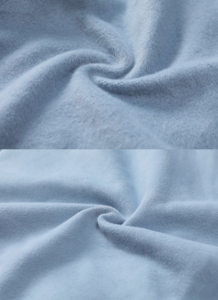 CRZ YOGA Womens Cotton Fleece Lined Straight Leg Lounge Sweatpants30'' Cambric Blue