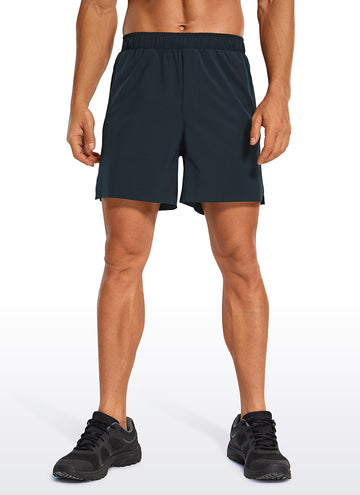 Feathery-Fit Athletic Shorts 6''- Lineless - Navy